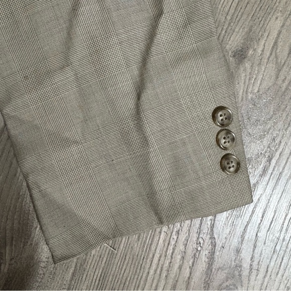 Brooks Brothers Men’s Sport Coat Jacket 41R 100% Wool Beige Brown Made In Italy - Picture 10 of 13